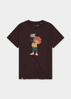 T-Shirt "Pumuckl Edelweiß" - marone
